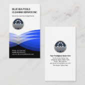 Stilvolle Blue Water Waves Pool Visitenkarte (Vorne/Hinten)