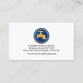 Stilvolle Blue Waterdrop Layers Plumber Visitenkarte (Rückseite)