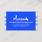 Stilvolle Blue Waters Plumber Signage Visitenkarte (Rückseite)