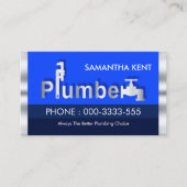 Stilvolle Blue Waters Plumber Signage Visitenkarte (Vorderseite)