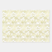 Stilvolle Blume Art Deco Burgund Geschenkpapier Set (Vorderseite 2)