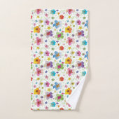 Stilvolle Blume Blumenmuster farbenfroh Badhandtuch Set (Handtuch)