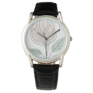 stilvolle Blume delikat und elegant Armbanduhr