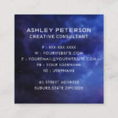 Stilvolle Blume der modernen Wasserfarben Botanisc Quadratische Visitenkarte (Rückseite)