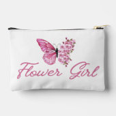 stilvolle Blume Girl, rosa Schmetterling niedlich Zubehörtasche (Rückseite)