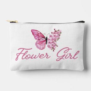 stilvolle Blume Girl, rosa Schmetterling niedlich  Zubehörtasche