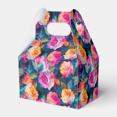 Stilvolle Blume Hochzeit Geschenkschachtel (Rückseite)