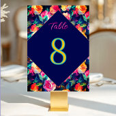 Stilvolle Blume Hochzeit Tischnummer