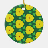 Stilvolle Blume Keramik Ornament (Vorne)