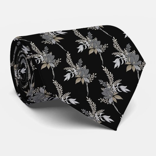 Stilvolle Blume Krawatte (Gerollt)