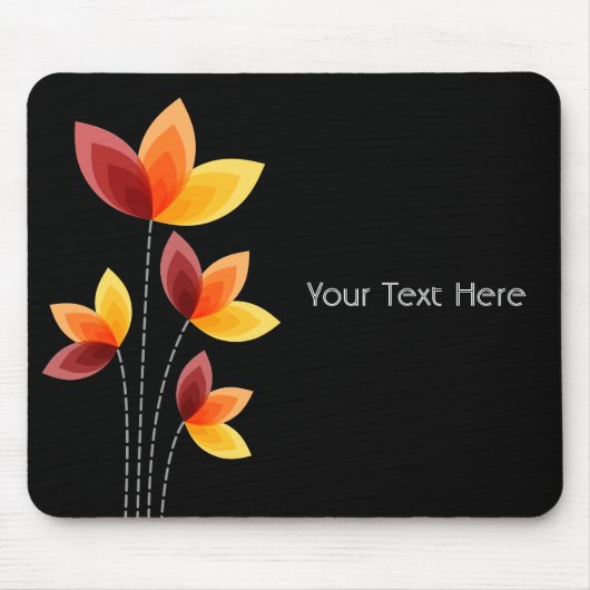 Stilvolle Blume Mousepad (Vorne)