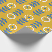 Stilvolle Blume nahtlos. skandinavisch Geschenkpapier (Ecke)