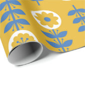 Stilvolle Blume nahtlos. skandinavisch Geschenkpapier (Rolleneckpunkt)