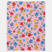 STILVOLLE BLUME PATTER FLEECEDECKE (Vorderseite)