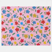 STILVOLLE BLUME PATTER FLEECEDECKE (Vorderseite (Horizontal))