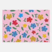 STILVOLLE BLUME PATTER GESCHENKPAPIER SET (Vorderseite)
