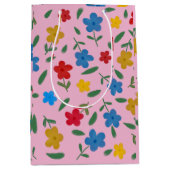 STILVOLLE BLUME PATTER MITTLERE GESCHENKTÜTE (Vorderseite)