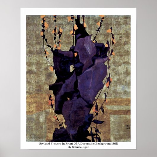 Stilvolle Blume Poster (Vorne)