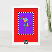 Stilvolle Blume Shalom Grußkarte Karte (Vorderseite)