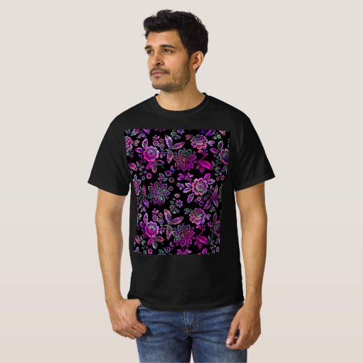 Stilvolle Blume T-Shirt (Vorne ganz)