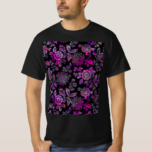 Stilvolle Blume T-Shirt