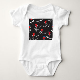 Stilvolle Blume: Vintages Muster Eleganz Baby Strampler