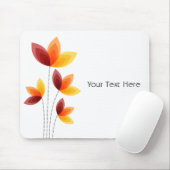 Stilvolle Blume - weiß Mousepad (Mit Mouse)