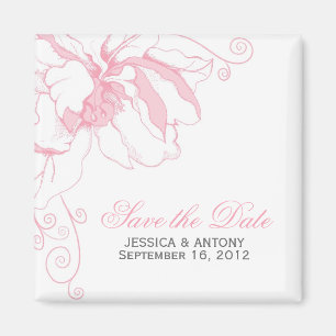 Stilvolle Blumenhochzeit Magnet
