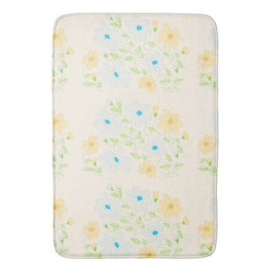 Stilvolle Blumenmuster Badematte (Vorderseite Vertikal)