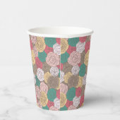 Stilvolle Blumenmuster. Helle Blüte Pappbecher (Rechts)