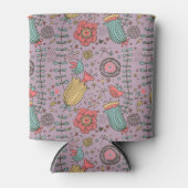 Stilvolle Blumenmuster mit Blume Dosenkühler (Vorderseite)