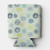 Stilvolle Blumenmuster mit niedlichen Blume Dosenkühler (Rückseite)