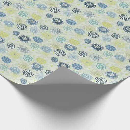 Stilvolle Blumenmuster mit niedlichen Blume Geschenkpapier (Ecke)