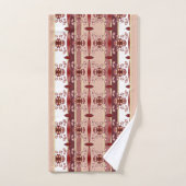 Stilvolle Blumenmuster und Streifen Badhandtuch Set (Handtuch)