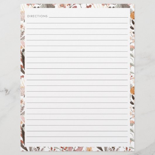 Stilvolle Blumenneutrale an der Grenze zu benutzer Flyer (Hinten)