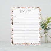 Stilvolle Blumenneutrale Hübsche Grenzrezeptorseit (Stehend Vorderseite)