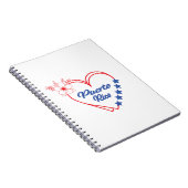 Stilvolle Blumenpuerto Rico Herzerkrankung Notizblock (Rechte Seite)