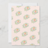 Stilvolle Blumenrahmen-Foto-Geburtserklärung Ankündigung (Rückseite)