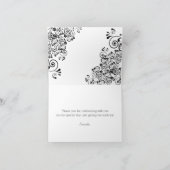 Stilvolle Blumenrolle Dankeskarte (Innenseite)