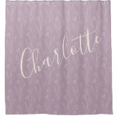 Stilvolle Blumenstrauß Art Personalisiert Dusty Li Duschvorhang (Vorderseite)