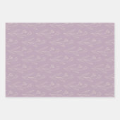 Stilvolle Blumenstrauß-Linie Zeichnend in Dusty Li Geschenkpapier Set (Vorderseite 3)