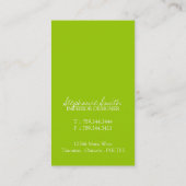 Stilvolle BlumenVisitenkarten Visitenkarte (Rückseite)