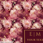 Stilvolle Blush Burgundy Gold Custom Boho Floral Fleecedecke