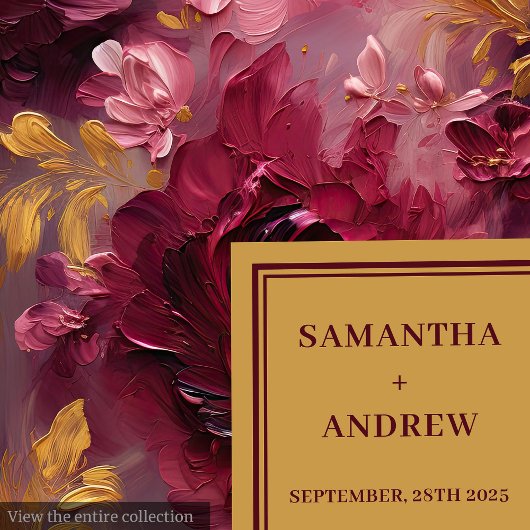 Stilvolle Blush Burgundy Gold Floral Wedding Napki Serviette