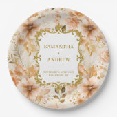 Stilvolle Blush Gold Wedding Paper Teller (Vorderseite)