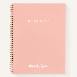 Stilvolle Blush Pink Minimalistisch Girly Student Notizblock