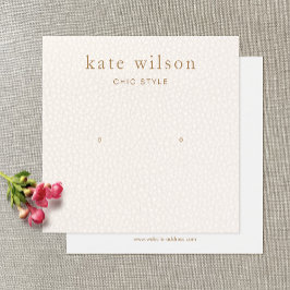 Stilvolle Blush Pink Stud Earring Display Card