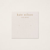 Stilvolle Blush Pink Stud Earring Display Card (Vorderseite)