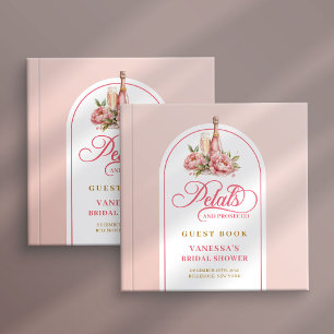 Stilvolle Blüten und Prosecco-Roségold-Album Gästebuch