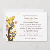 Stilvolle Bohemische Bäume Einladung (Rückseite)